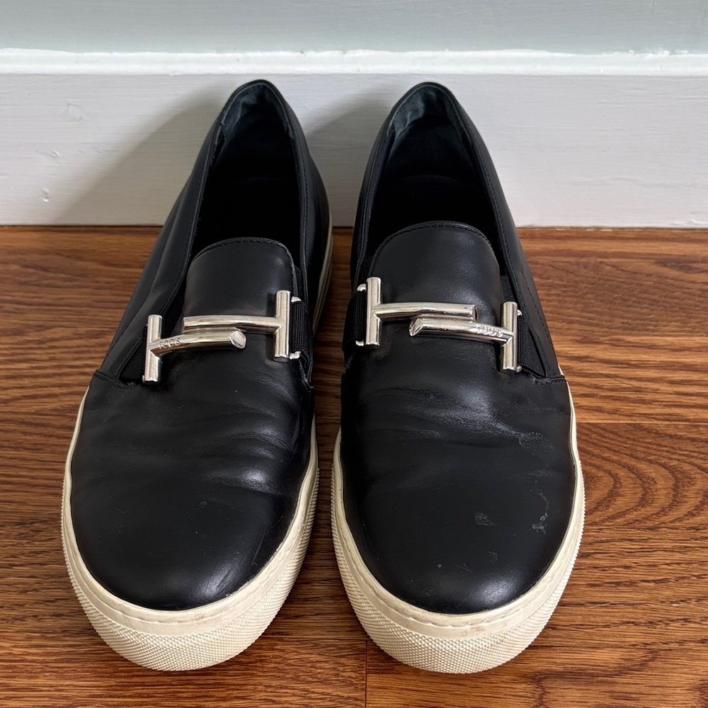 TODS black leather slip on